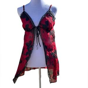 |Victorias Secret| Front Tie Floral Slip Size M